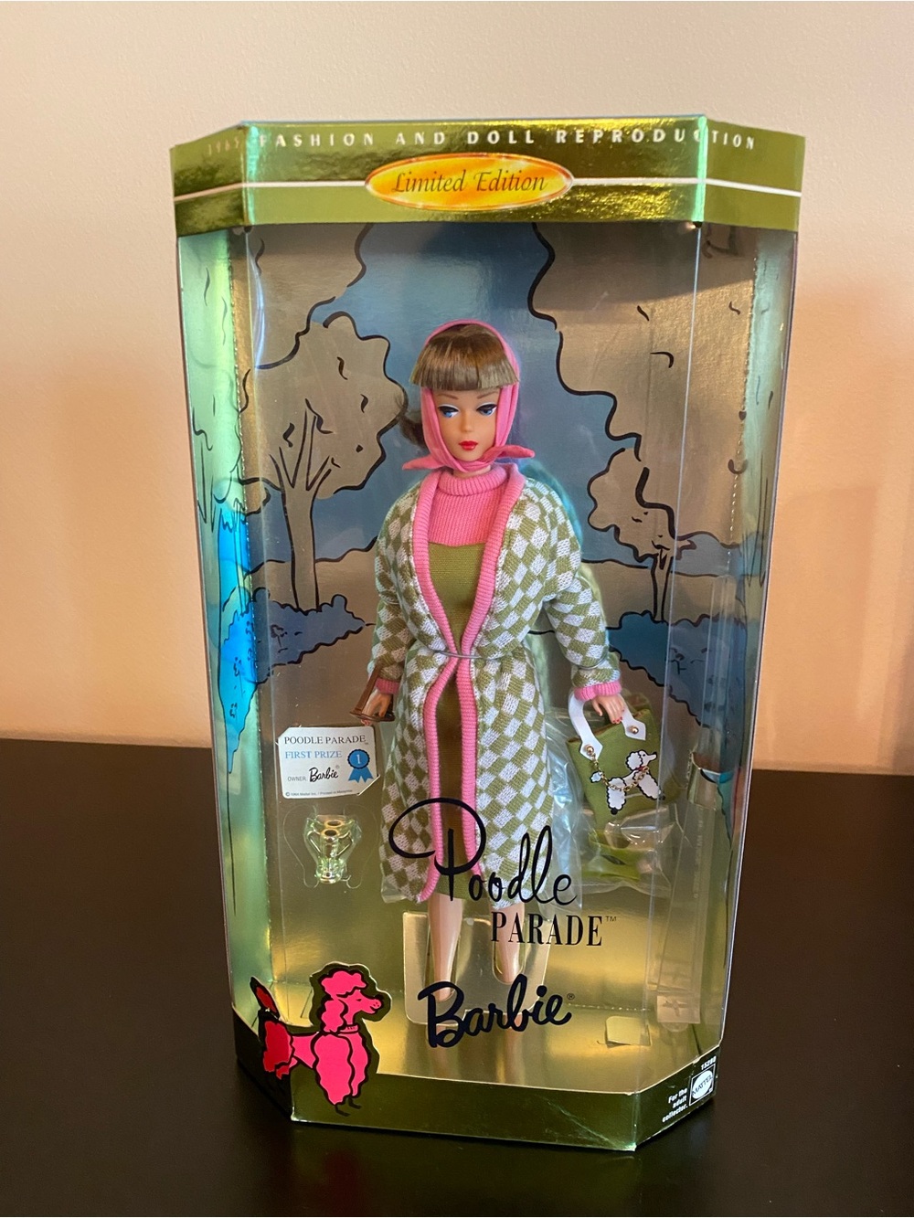Vintage Barbie Poodle Parade Limited Edition Doll - Pink & Green New in Box